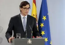 ministro sanidad salvador illa durante rueda prensa que han informado reunion del jefe del gobierno pedro sanchez con los presidentes autonomicos mayo 1589736284033