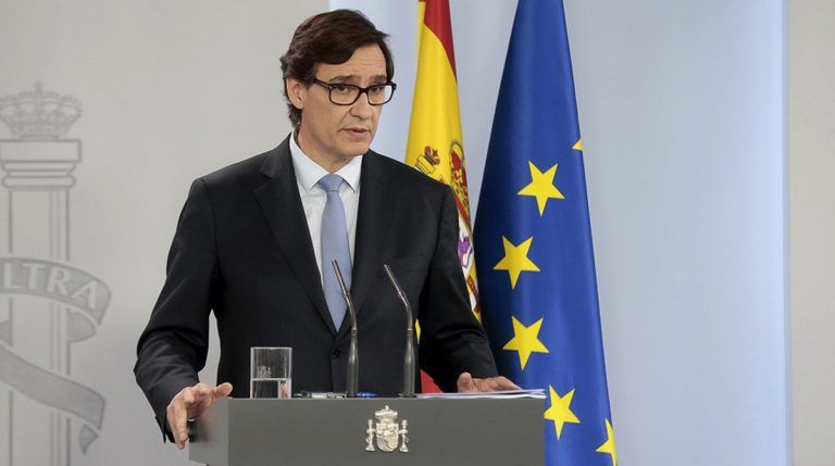 ministro sanidad salvador illa durante rueda prensa que han informado reunion del jefe del gobierno pedro sanchez con los presidentes autonomicos mayo 1589736284033