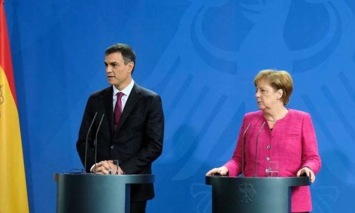 merkel pedro sanchez