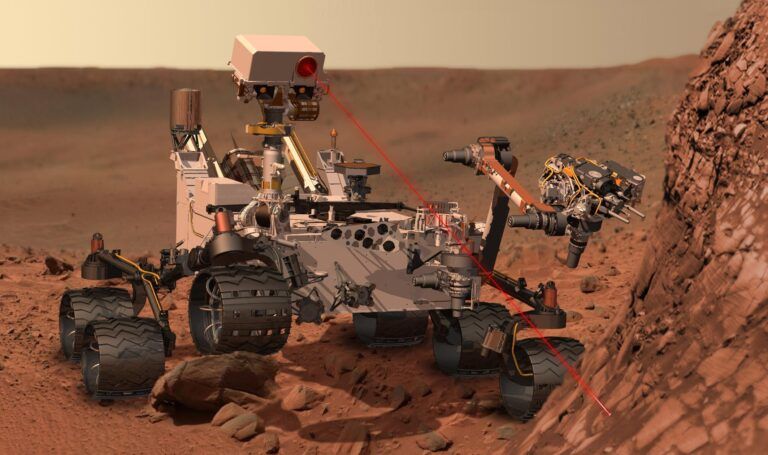 Curiosity at Work on Mars Artists Concept