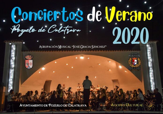 Programación de los Conciertos de Verano 2020 de la Agrupación Musical José Gracia Sánchez de Pozuelo de Calatrava