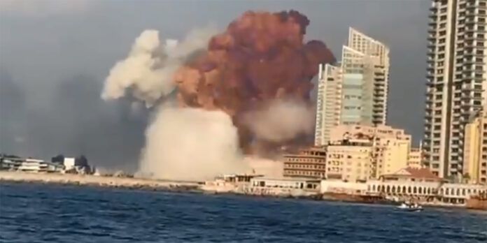 beirut explosiones desde el mar