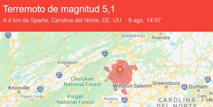 terremoto carolina del norte