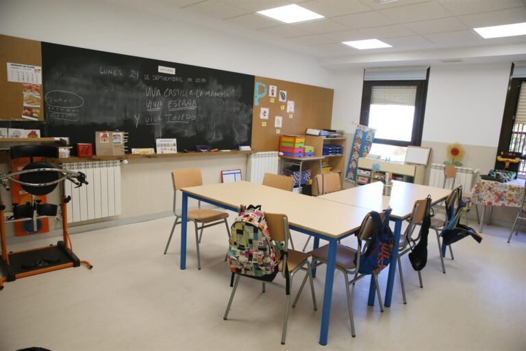 Aula de un colegio de Castilla La Mancha