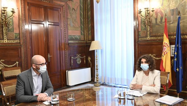 maria jesus montero y nacho alvarez en su reunion de este martes