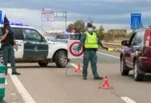 control de la guardia civil en zaragoza