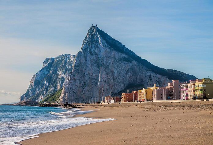 gibraltar united kingdom view from beach