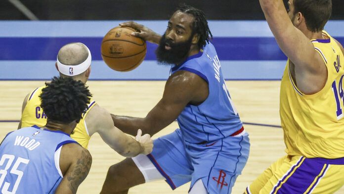 james harden rockets lakers