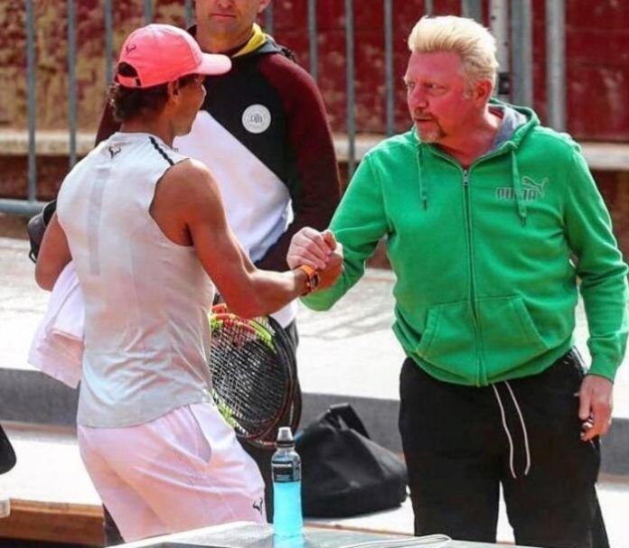 encuentro de titanes el saludo entre rafa nadal y boris becker