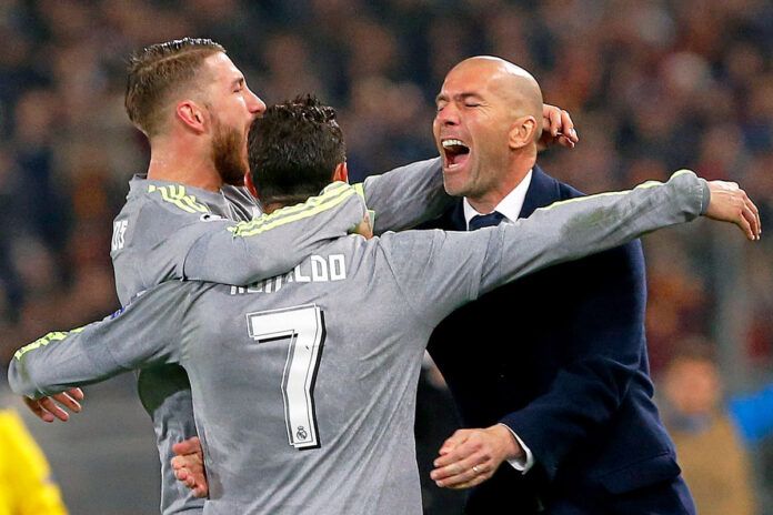 Zidane abrazo cristiano