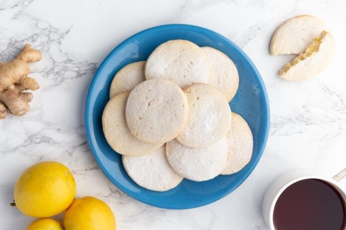 galletas de limon y jengibre con ingredientes