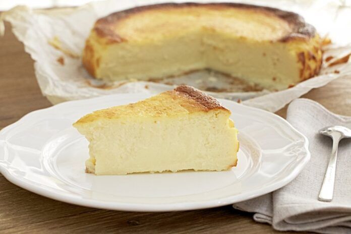 porcion de tarta de queso de la vina