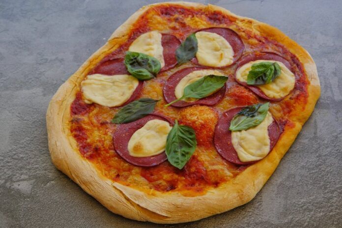 imagen de la pizza vegana