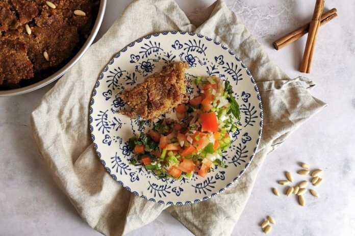 presentacion del kibbeh al horno