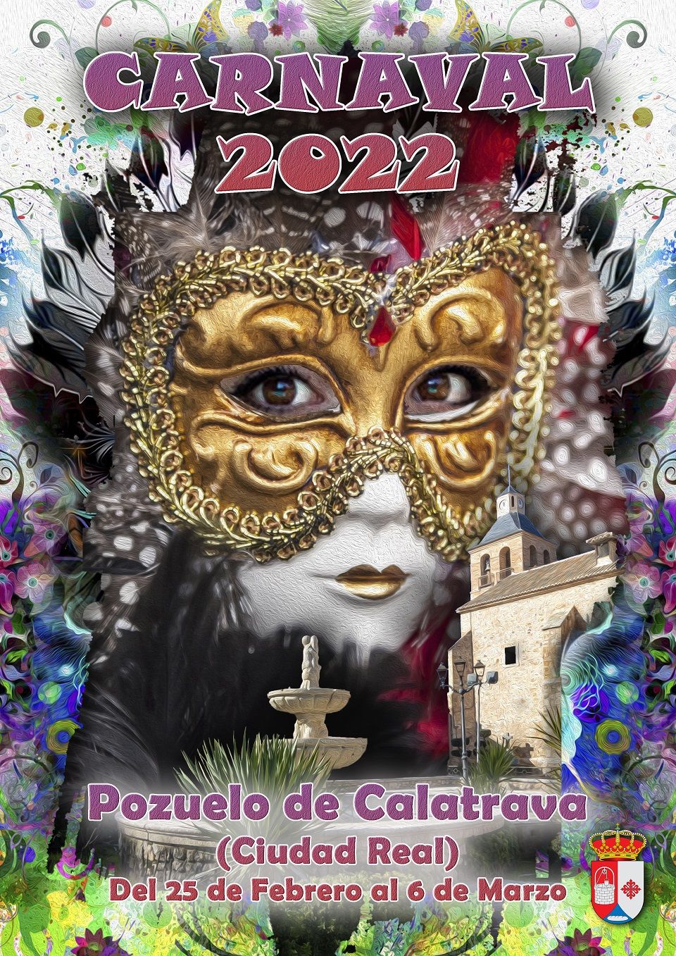 La unica mascara de Patricia Mellado sera el cartel anunciador del Carnaval 2022 de Pozuelo de Calatrava