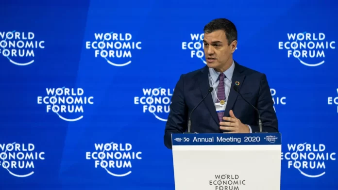 pedro sanchez davos