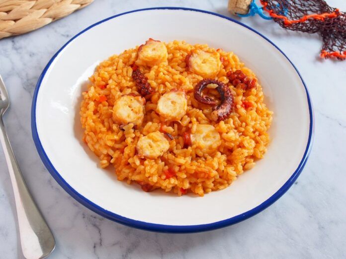 arroz con pulpo