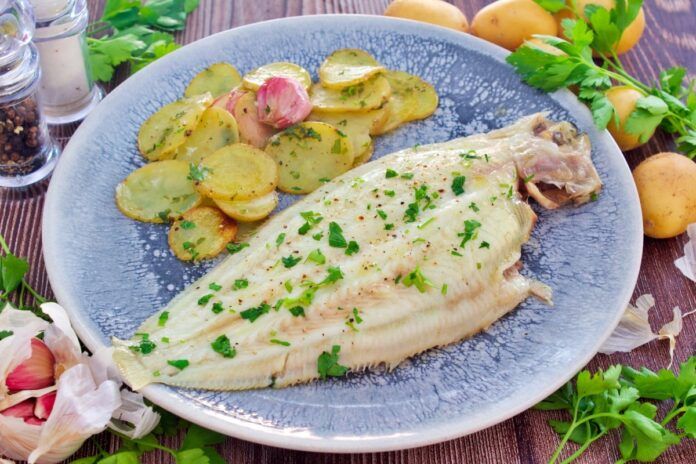 lenguado al horno con patatas