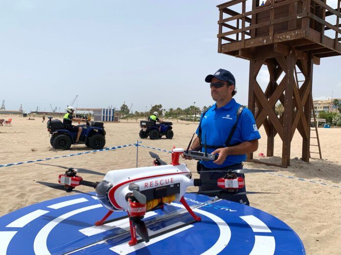 drone rescate playa sagunto