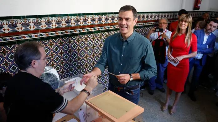 pedro sanchez votando