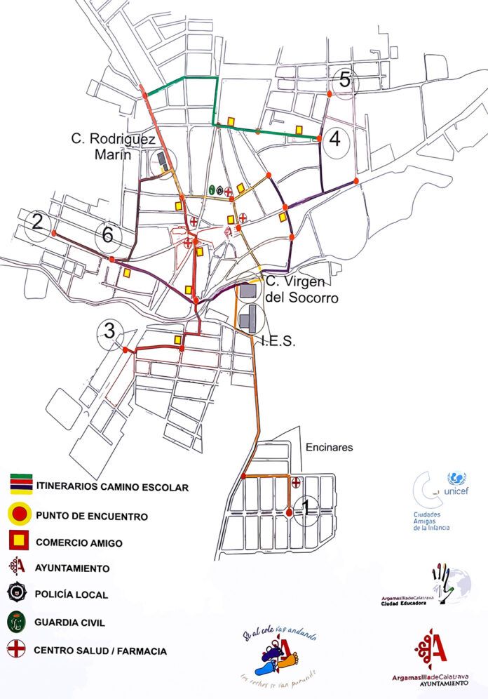 Las diferentes rutas establecidas