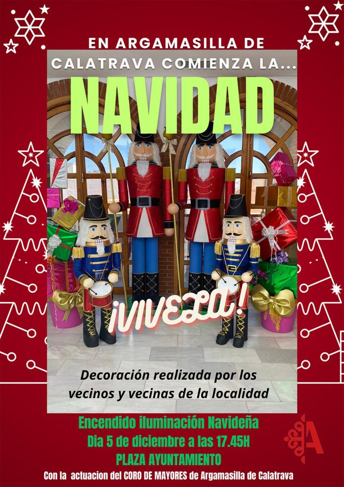 Cartel que convoca al acto de inauguracion de la decoracion navidena