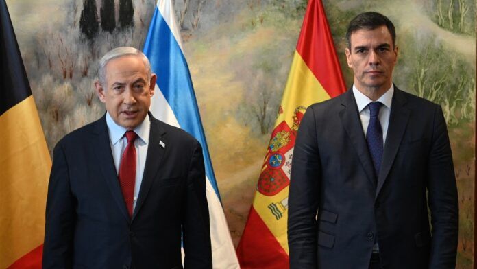 presidente gobierno pedro sanchez junto primer ministro israeli benjamin 1