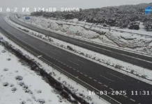 trafico nieve carretera autovia