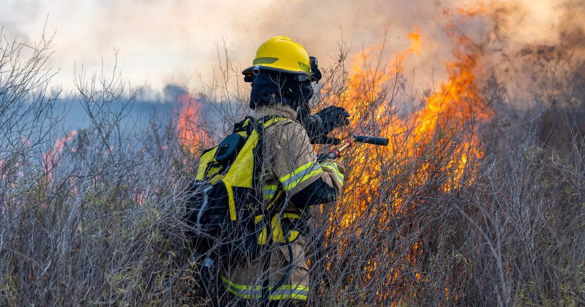 incendio forestal bombero