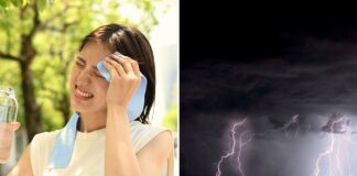 calor y tormentas