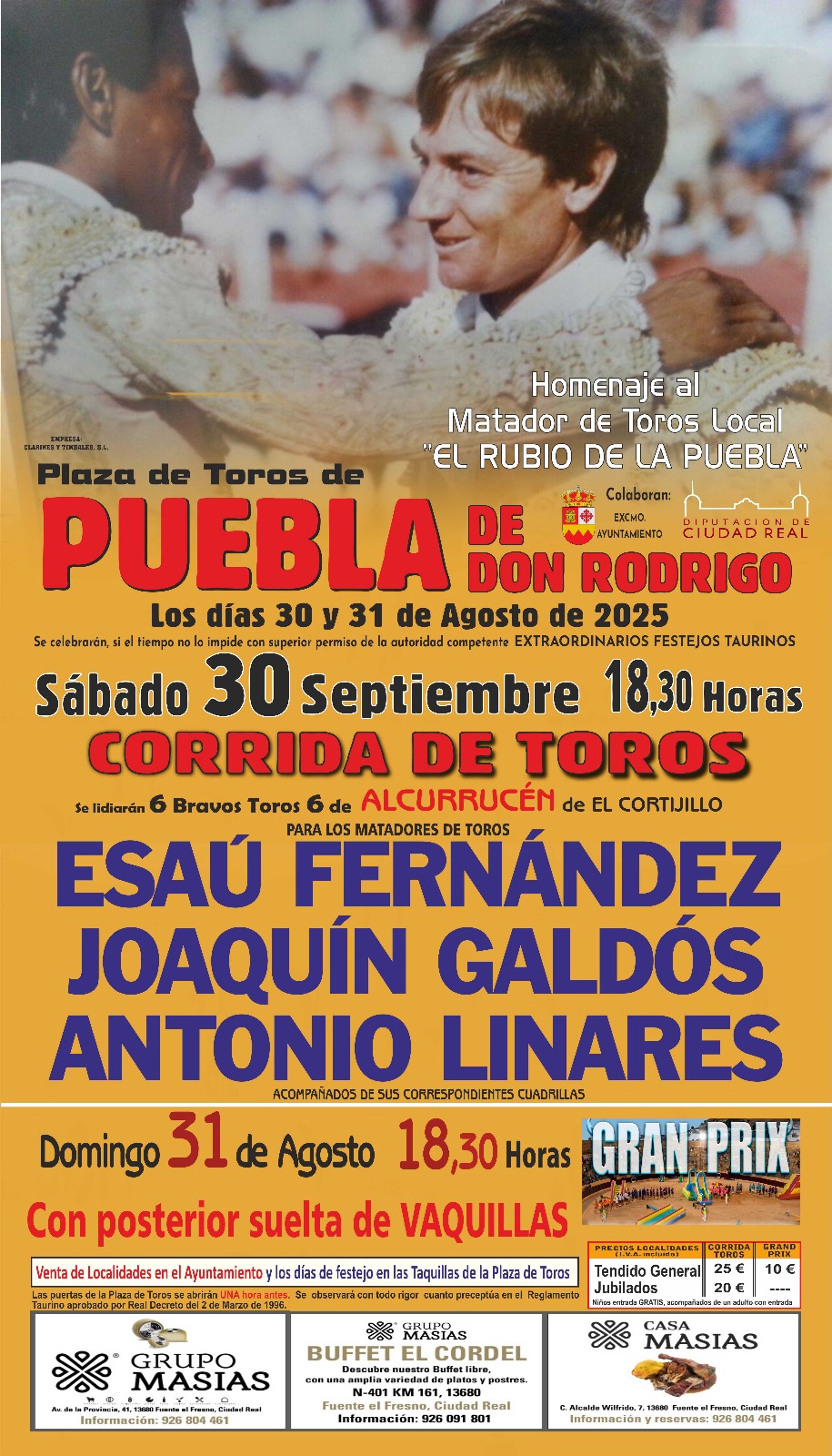cartel toros puebl de don rodrigo