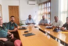 participantes este jueves en la reunion de la junta local de seguridad