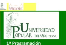 Cartel con talleres y fechas de inscripción de la Universidad Popular de Bolaños para el otoño 2025