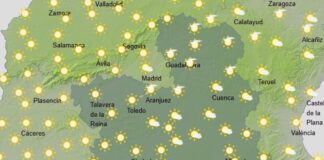 cielos despejados con nubes altas y temperaturas en ascenso en castilla la mancha el 25 de septiembre de 2025
