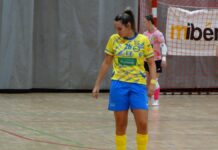 Jugadoras del Salesianos Puertollano durante un partido ante el Almagro FSF en la Copa de la Reina 2025