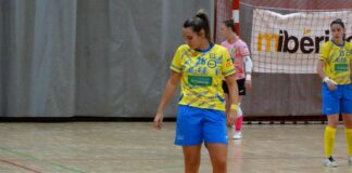 Jugadoras del Salesianos Puertollano durante un partido ante el Almagro FSF en la Copa de la Reina 2025