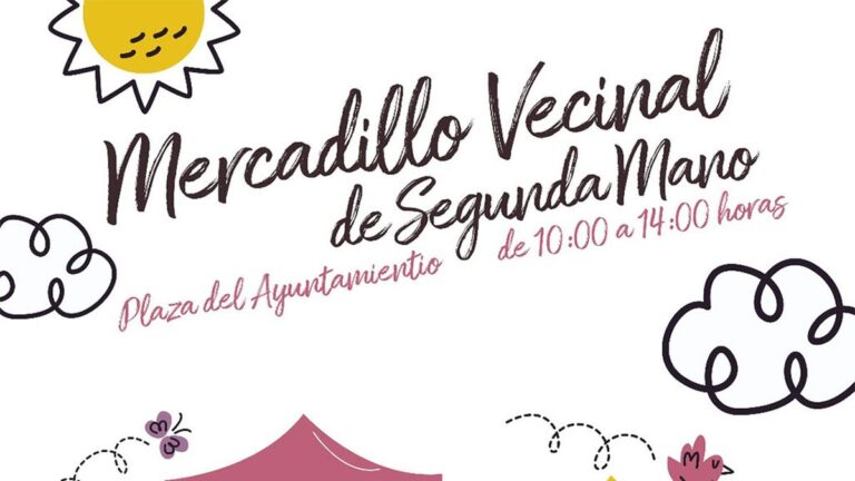 cartel de la cuarta convocatoria del mercadillo de segunda mano