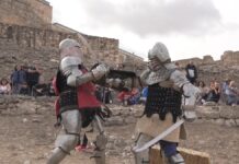 combate de buhurt en el yacimiento de calatrava la vieja