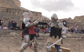 combate de buhurt en el yacimiento de calatrava la vieja