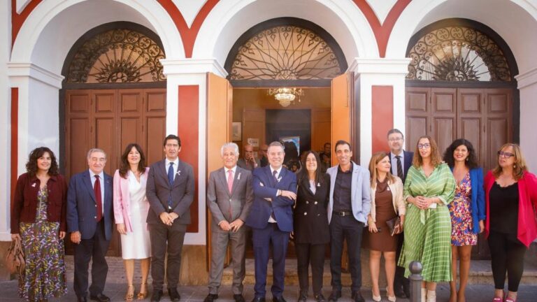 emiliano garcia page durante el acto del dia internacional de las mujeres rurales en almagro