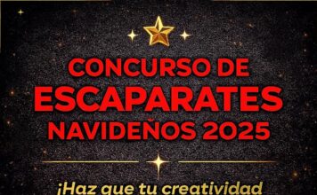 cartel del concurso de escaparatismo navideno