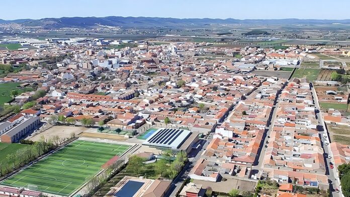 panoramica aerea del casco urbano de argamasilla de calatrava