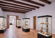 recreacion de una de las salas tal y como quedara para exposicion de piezas arqueologicas