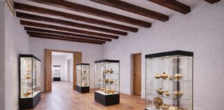 recreacion de una de las salas tal y como quedara para exposicion de piezas arqueologicas