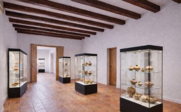 recreacion de una de las salas tal y como quedara para exposicion de piezas arqueologicas