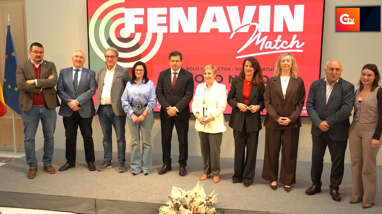 Presentación oficial de Fenavin Match en el Palacio Provincial de Ciudad Real con representantes institucionales