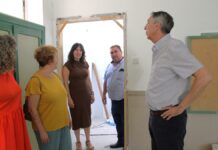 Blanca Fernández visita obras colegio