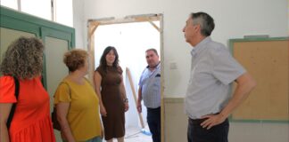 Blanca Fernández visita obras colegio