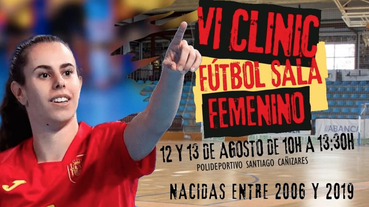 PORTADA 8 Cartel del VI Clínic de Fútbol Sala Femenino del CD Salesianos Puertollano