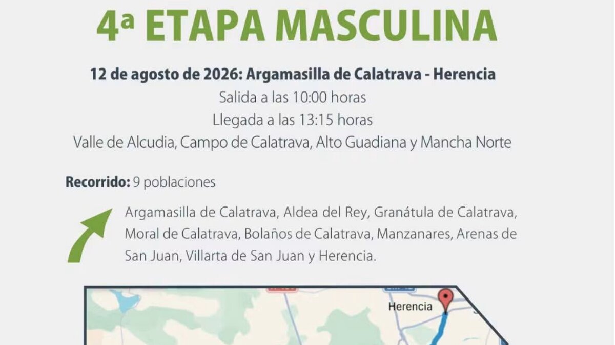 Etapa de la Vuelta Ciclista a Castilla-La Mancha Leader con llegada a Herencia.